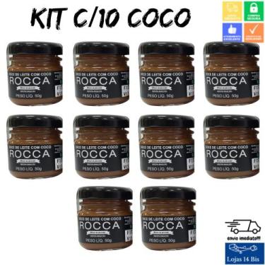 Imagem de 10 Potes Doce de Leite Rocca com Coco 50g Sul de Minas