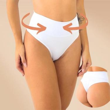 Imagem de Kit 5 Calcinha Fio Dental Invisível Cintura Alta Modeladora - Rupee, G