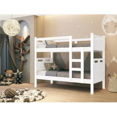 Imagem de beliche solteiro jaspe design robusto que vira duas camas para quarto 