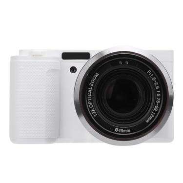 Imagem de Câmera Digital, Câmera de Vlogging HD 5K 64MP Com Zoom óptico de 12X, Tela Sensível Ao Toque Flip de 3,2 Polegadas e 270°, Câmera de Vídeo AF MF Anti-vibração para Fotografia,