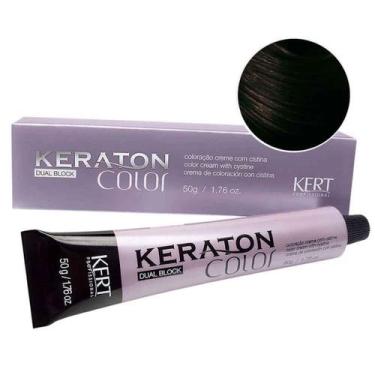 Imagem de Coloração Creme Dual Block Keraton Color 3.0 Castanho Escuro 50g - Ker