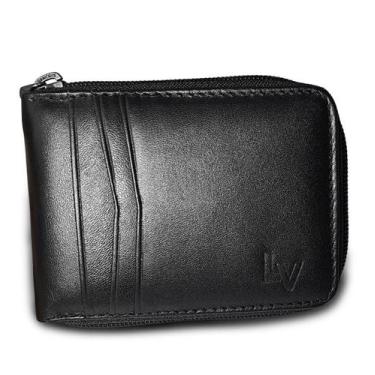 Imagem de Carteira Masculina De Couro Com Zíper Porta Cartões - Le Voyage