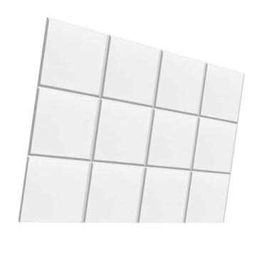 Imagem de Milageto 12 peças painéis acústicos painel de tratamento acústico painéis à prova de som absorção de som para casa, Branco Não Pegajoso