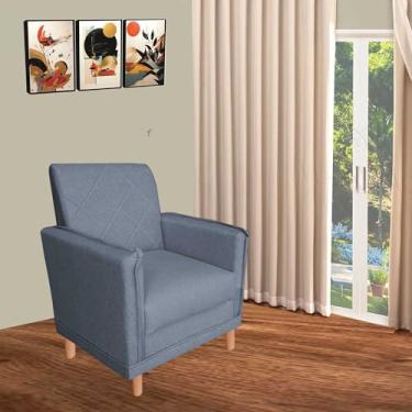 Imagem de Poltrona de Amamentação Maite Grafitte - Cadeira Contemporânea para Relaxar - Eucalipto Branco