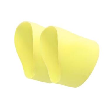 Imagem de Dynwave Faixas de cadarço de futebol Protetores de cadarço de chuteira de futebol Capas flexíveis de silicone para cadarços de tênis de futebol e rúgbi, Amarelo