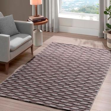 Imagem de Tapete Retangular 1,40 x 2,00 Jacquard Decor Tapecol Antiderrapante Bella Janela - Sala Quarto (Bari Bege Camurça)