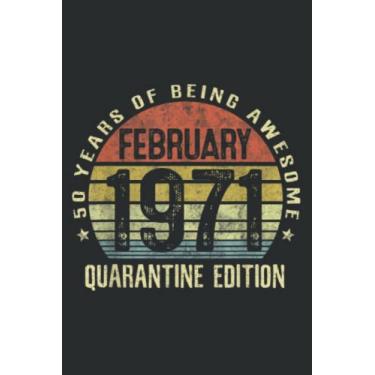 Imagem de 50 Years Old Gift February 1971 50Th Quarantine Birthday: HEARTS JOURNAL: 6" x 9", 120 Pages, Lined For Memo Diary Journal, Memo Diary Subject Notebooks Planner for Travelers, Students, Office.