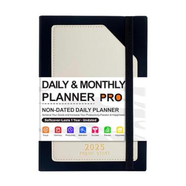 Imagem de 2025 Pocket Planner Weekly,Bloco de notas de bolso 2025 - Caderno Planner 2025 A5 para gerenciamento de - Agenda semanal organizador de calendário de 180 folhas, para fazer planos