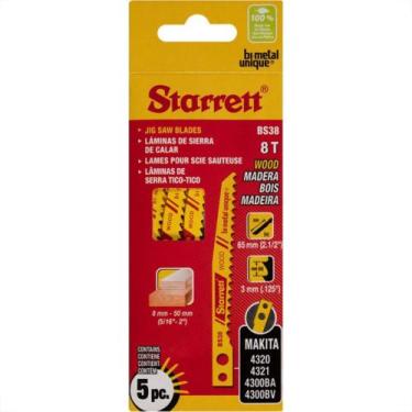 Imagem de Serra Tico Starrett Madeira 5Pecas Bs38