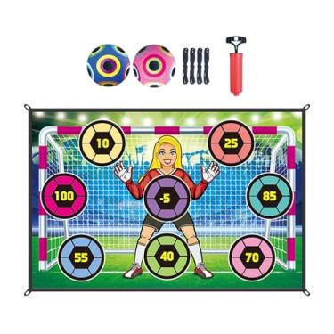 Imagem de Dynwave Jogos de bola de futebol com bola de flanela Target Soccer Toys for Boys and Girls Target Toss Party Game for Indoor Outdoor Beach, Style D