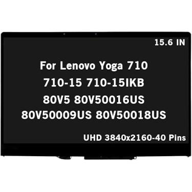 Imagem de hoyrtde Substituição De Tela De 15,6" Para Lenovo Yoga 710 710-15 710-15Ikb 80V5 80V50016Us 80V50009Us 80V50018Us Uhd 3840X2160-40 Pinos Lcd Display Touch Screen Digitalizador Assembly Com Moldura