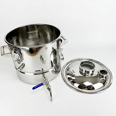 Imagem de Brew Tank, Silver 28L Boiler Distillery Tank, Brew Tank for Distillation, Stainless Steel 304