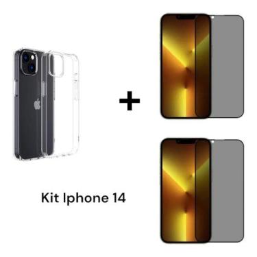 Imagem de 2UN Película 3D De Vidro Anti Espião + 1UN Capa Capinha Anti Impacto P