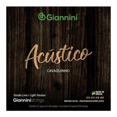 Imagem de Encordoamento Corda Cavaquinho Giannini Gescla Cavaco Leve