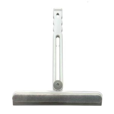 Imagem de Rodo Limpador De Vidro Dobrável Giratório 180º 2 Em 1 Com Esponja Limpeza Prática Para Espelho Janela