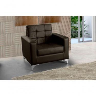 Imagem de Poltrona Decorativa Taina - Marrom Corino