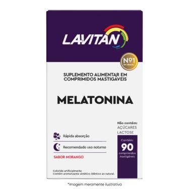 Imagem de Lavitan Melatonina Suplemento Sabor Morango 90 Comp - Cimed