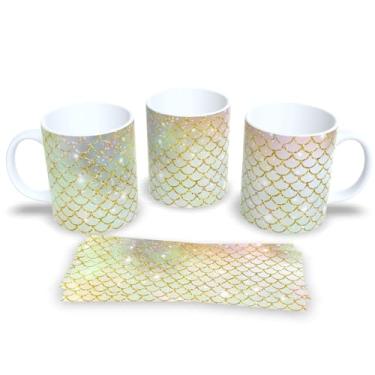 Imagem de Caneca Estampada Escamas de Sereia – Para Sonhadoras e Fãs do Mar (Mod.7)