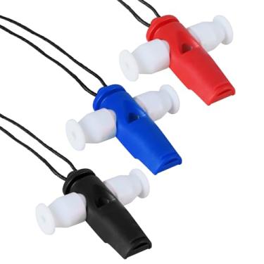 Imagem de EASTROCK Apito de samba plástico com pescoço de nylon instrumentos de percussão latina apito tom gravata musical profissional ao ar livre instrumento musical 3 peças