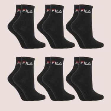 Imagem de Kit 6 Meia Tripack Unissex Cano Medio Original - Dass, Preto, 34 a 38