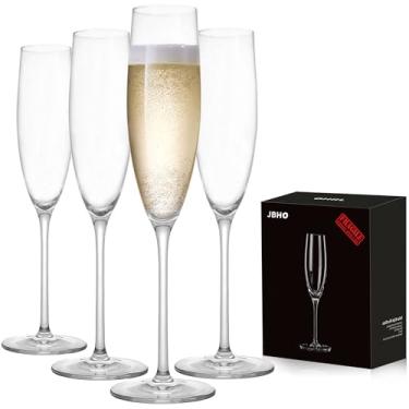 Imagem de JBHO Taças de champanhe - flautas elegantes - caixa de presente - taças de champanhe sopradas à mão - cristal premium 100% sem chumbo - ideia de presente para casamento, aniversário, Natal, Ano Novo