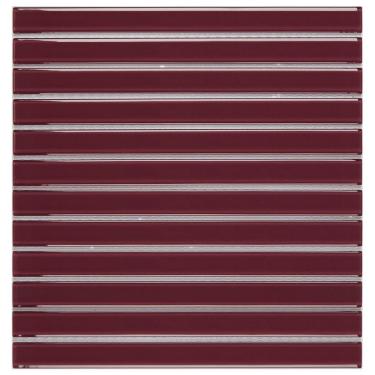 Imagem de Pastilha De Vidro Filetto 30x30,9cm Vinho