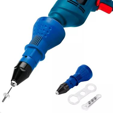 Imagem de Rebitadeira Adaptador Rebitador Lorben Para Parafusadeira Furadeira Rebite