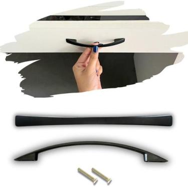 Imagem de Kit 2 Puxadores Alça Metal 13,5cm p/ Móveis Armários Gavetas - Compras