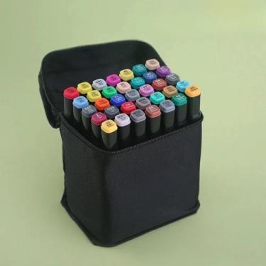 Imagem de Marcadores Profissionais 12-120 Cores - Cores Vibrantes à Base de Água para Ilustração, Lettering e Bullet Journal(36 CORES)