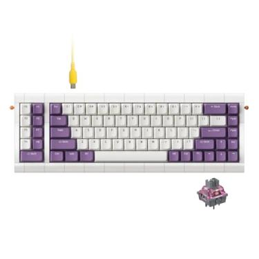 Imagem de KBDcraft 02Lilith Q 75% Teclado Ergonômico 5,5° Com Keycap Original, Case Compatível Lego, Montagem Junta, Fio, Rgb, Hot-Swappable, Interruptor Linear, Qmk, Frasco Para Win/Mac, Kit Completo, Branco