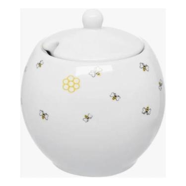 Imagem de Açucareiro Porcelana Abelha Abelhinha Bee Happy Com Colher - Haüskraft