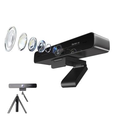 Imagem de HORION Webcam 4K para PC, moldura automática, zoom digital de 10x, lente grande-angular sem distorção de 100°, vídeo UHD 4K com microfones duplos com cancelamento de ruído AI, ePTZ, ideal para
