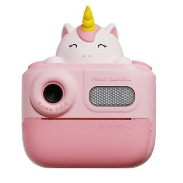 Imagem de CIADAZ Câmera infantil 48MP frontal e traseira Câmera de impressão infantil Câmera multifuncional de impressão térmica para crianças Tela de alta clareza Bateria de 800mAh Cartão SD de 32GB Criativo D