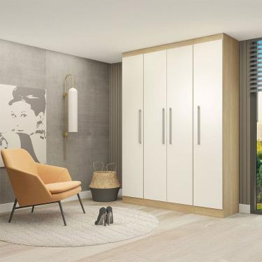Imagem de Guarda Roupa Solteiro 160x218cm Modulado Selene 3 Peças MENU