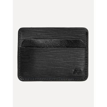 Imagem de Carteira Aramis Masculina Porta-Cartão Couro Soft Textura Preta, UN