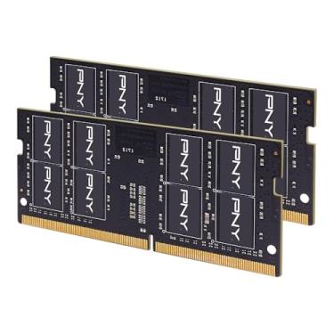 Imagem de PNY Performance 32GB (2x16GB) DDR4 DRAM 3200MHz (PC4-25600) CL22 (compatível com 2933MHz, 2666MHz, 2400MHz ou 2133MHz) 1,2V Notebook/Laptop (SODIMM) Kit de memória de computador – MN32GK2D43200-TB