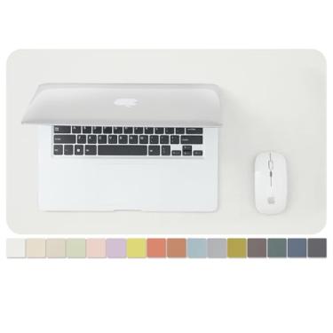 Imagem de Tapete de mesa de couro - Almofada de mesa de poliuretano antiderrapante pequena para escritório e casa - Organização de mesa e acessórios - Ideal para mouse pad grande e tapetes de mesa pequenos em