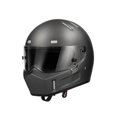 Imagem de CRG Sports Capacete Integral De Fibra Vidro Para Motocicleta Rua Com Certificação Dot Atv-1 Cinza Prateado (Cinza Prateado, Extragrande)