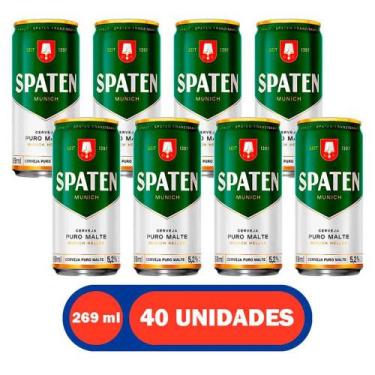 Imagem de Cerveja Munich Helles Puro Malte Lata 269ml 40 Unidades Spaten