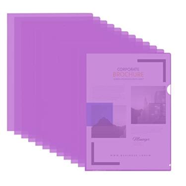 Imagem de 30 peças de pastas de plástico transparente A4, porta-documentos, bolsos de arquivo transparentes, capas de relatório de projeto para organização de material escolar de escritório, protetores de papel