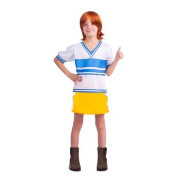 Imagem de My Other Me One Piece Nami Zoro Cosplay Costume Girl - Officially Licensed Anime Outfit with Printed T-Shirt, Skirt, and Wig for Comic-Con, Halloween, and More