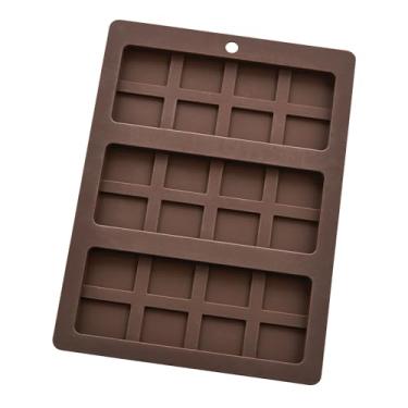 Imagem de Mrs. Anderson's Baking Molde de chocolate, silicone antiaderente de grau europeu, barra de chocolate tripla