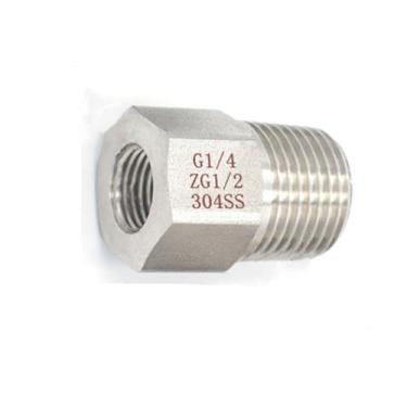 Imagem de Adaptador de manômetro de aço inoxidável 304 de alta pressão estilo espessamento, conexões de tubo de manômetro 1/8'' 1/4'' 3/8'', neiwai, 02