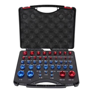 Imagem de Jiawu O Verificador de Rosca de Porca e Parafuso, Porca de Aço e Parafusos de Tamanho de Tamanho, Caixa de Verificador de Rosca, Parafuso e Medidores de Porcas