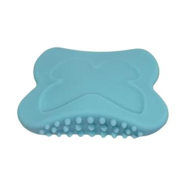 Imagem de predolo Ferramenta Gua Sha Ferramenta de Massagem Manual Pega Confortável Antiderrapante Escova Prática Placa de Silicone Guasha para Escritório Viagem, Azul