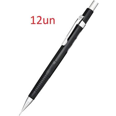 Imagem de Kit 12Un Lapiseira 0.5 Mm Ponta Fina Técnica Metal