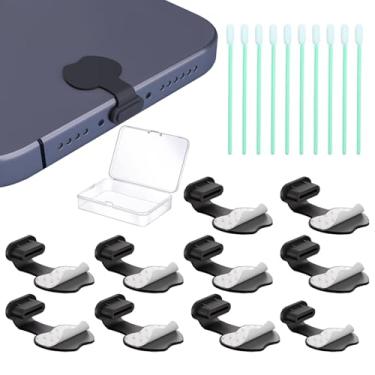 Imagem de Pacote com 10 plugues USB C, capas de porta tipo C com pingente fofo Dushochn – para iPhone 16/15 Plus/Pro Max, Samsung Galaxy S25/S24, A15, Pixel, iPad e dispositivos tipo C e mais