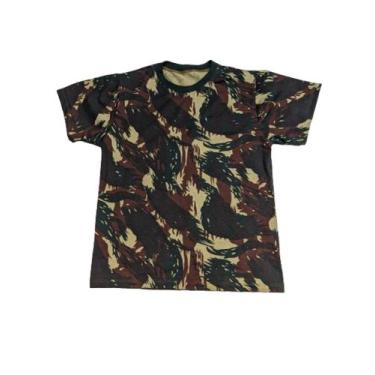 Imagem de Camiseta Infantil Camuflado Militar Para Bebe Criança - LENODI, Verde 
