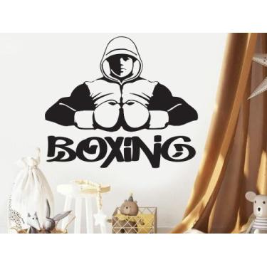 Imagem de adesivo de parede boxe luta esporte decoração - Adesivos Kigrude