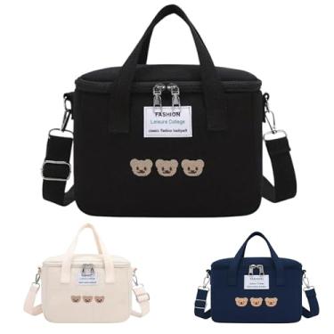 Imagem de Bolsa Térmica Com Alça Transversal, Porta Marmita Lancheira Escola Trabalho Passeio Academia (PRETO)